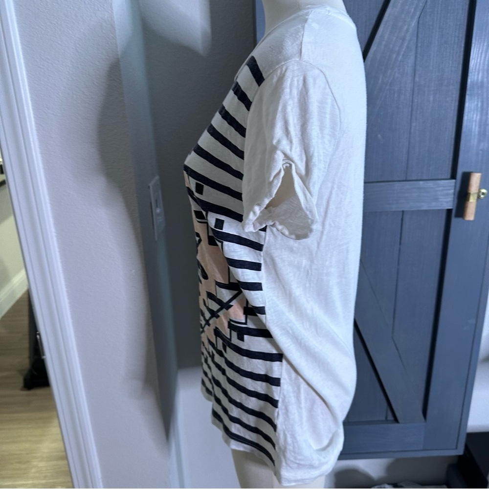 JCrew Factory Striped Geometric Pattern Women's Top. Size Small - Picture 3 of 5